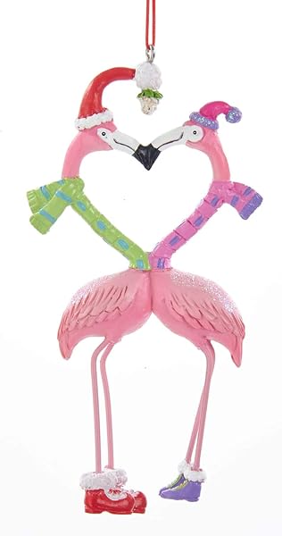 Kurt Adler - RES Kissing Flamingos Hanging Ornament - J8512
