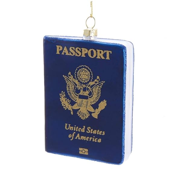 Kurt Adler - Glass Passport Ornament - J8540