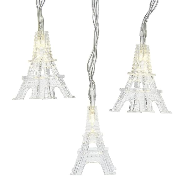 Kurt Adler - Set of 10 Battery-Operated Warm White Eiffel Tower - JEL0606C