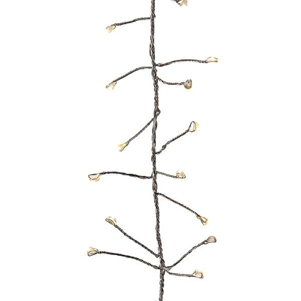 Kurt S. Adler UL2602WW 8' Silver Cluster Light String with Warm White LED Fairy Twinkle Lights