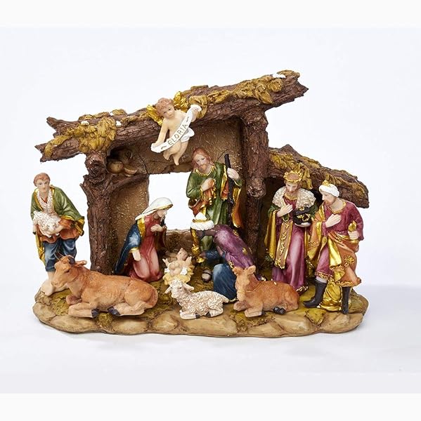 Kurt Adler - Nativity Set with 11 Figures and Stable - N0296