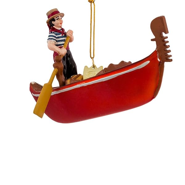 Kurt Adler - Noble Gems 5-Inch Glass Gondola Ornament for Christmas - NB0272