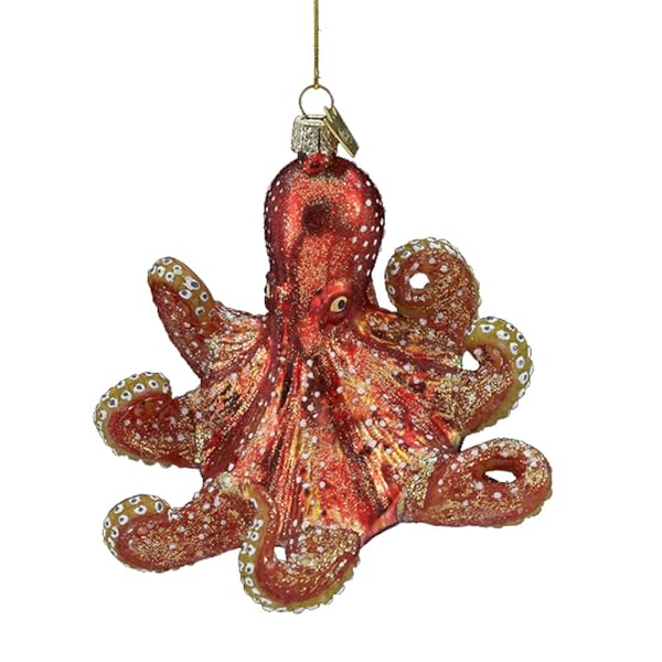 Kurt Adler - 4-Inch Noble Gems Glass Octopus Ornament - NB0592