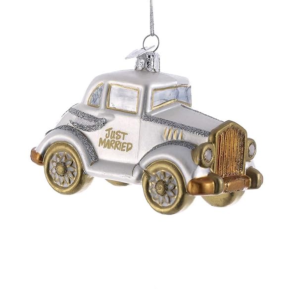 Kurt Adler - Noble Gems Just Married Wedding Car - NB0831