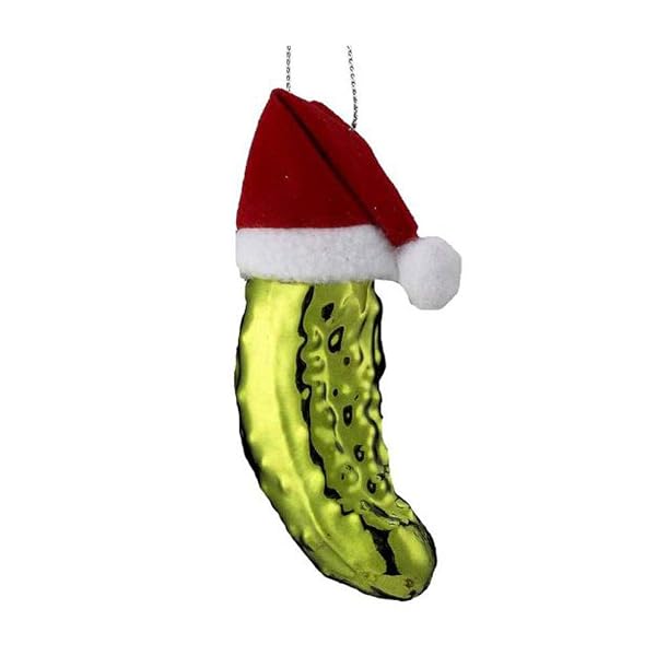 Kurt Adler - Noble Gems Pickle In Santa Hat - NB0896