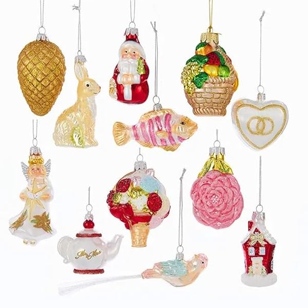 Kurt Adler - Noble Gems Wedding Ornament Set of 12 - NB1088