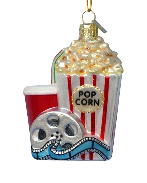 Kurt Adler - Noble Gems Popcorn and Movie Ornament - NB1058