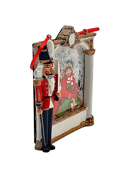 Kurt Adler - Nutcracker Soldier Picture Frame Christmas Tree Ornament Ne - A1115