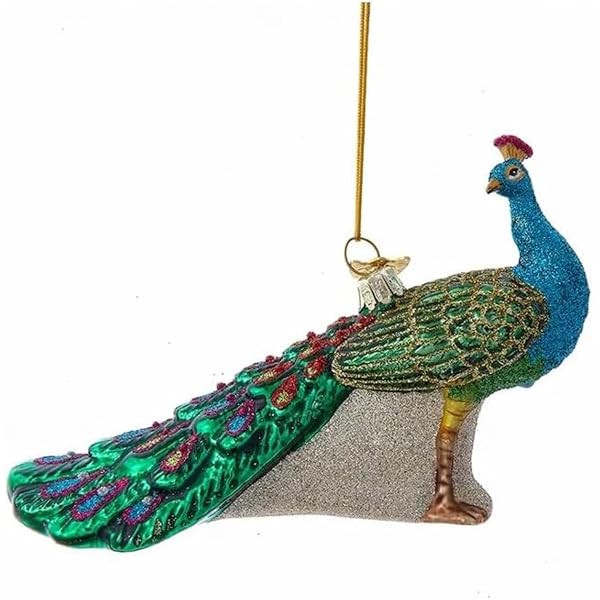 Kurt Adler - Peacock Themed Purple Blue Teal Green - NB1732