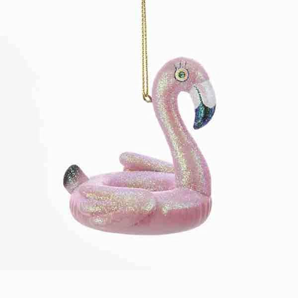 Kurt Adler - Pink Flamingo Pool Float Ornament - TD1594