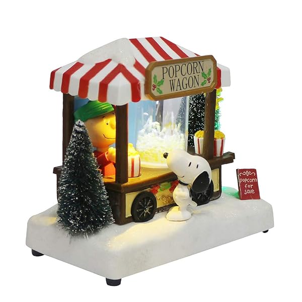 Kurt Adler - 7-Inch Battery-Operated Peanuts LED Musical Table Piece - PN5191