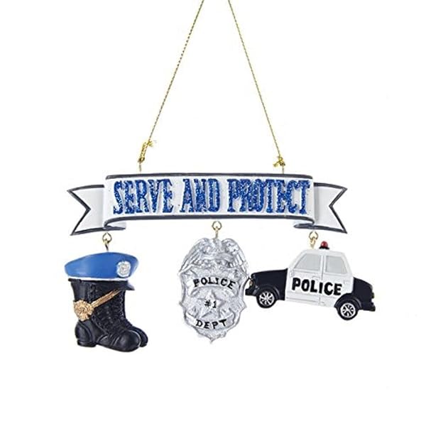 Kurt Adler - Serve and Protect Policeman Dangling Ornament - A1542