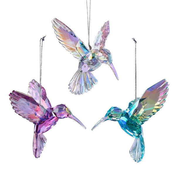 Kurt Adler - 3 Assorted Acrylic Iridescent Purple - T2031