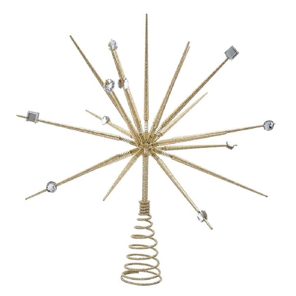 Kurt Adler - 14.8-Inch Gold Starburst Throng Treetop - T2801
