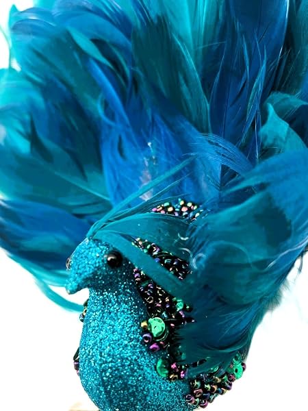 Kurt Adler - Peacock with Glitter Ornament - TD1490