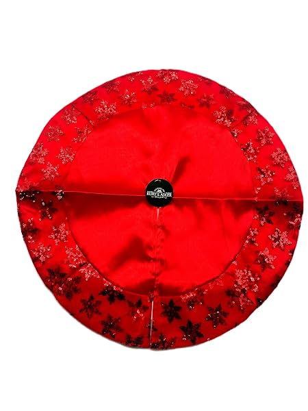 Kurt Adler - Tiny 20-inch Miniature Satin Tree Skirt with Sequined - TS0193