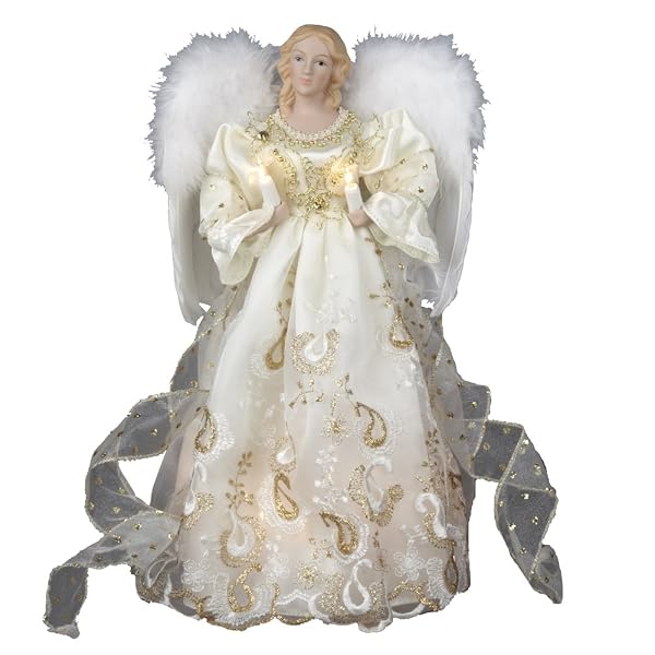 Kurt Adler - UL 10L Gold Angel Treetop - UL1074