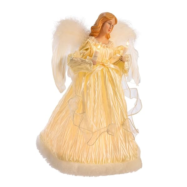 Kurt Adler - 10-Light Ivory Angel Treetop - UL1088