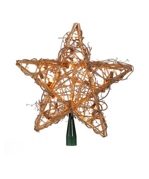 Kurt Adler - 20-Light Gold Rattan Star Treetop - UL1214