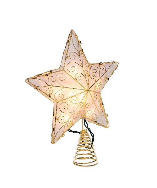Kurt Adler - 10 Light 8.5-Inch Gold Reflector Star Treetop - UL1881