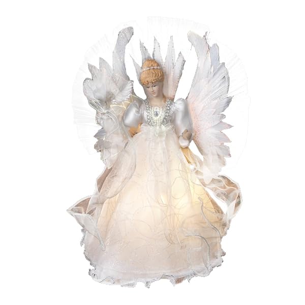 Kurt Adler - 14-Inch Multi Fiberoptic Angel Treetop - UL2192