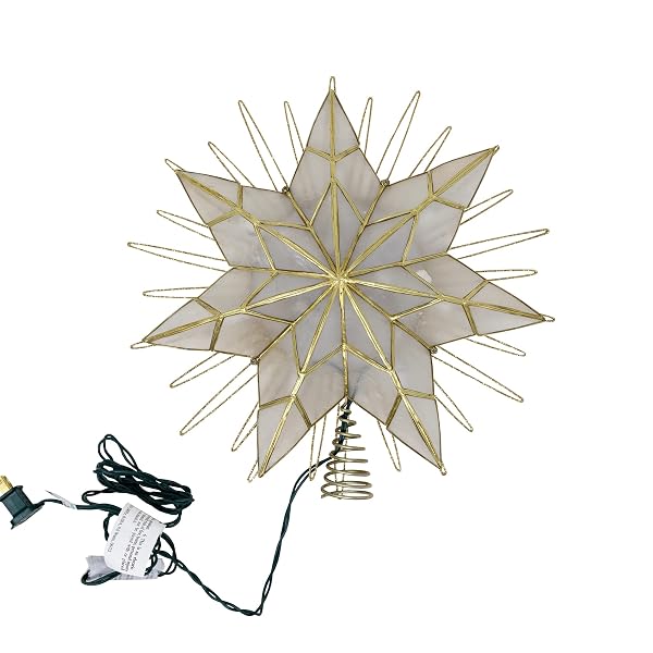 Kurt Adler - UL 10L Capiz Natural Star Treetop - UL3065