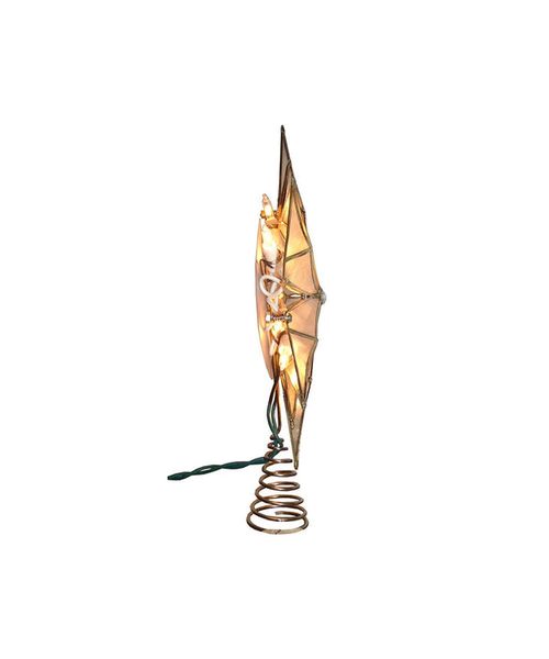 Kurt Adler - 10-Light 12-Point Capiz Star and Center Gem Treetop - UL3150