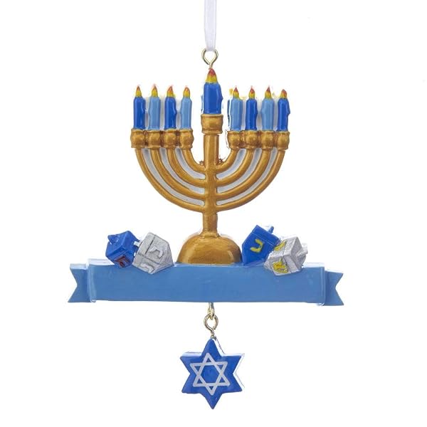Kurt Adler - 4 Resin Hanukkah Ornament - W8379