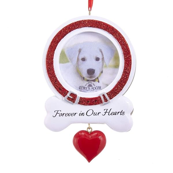 Kurt Adler - Forever in Our Hearts Dog Picture Frame Ornament - W8431