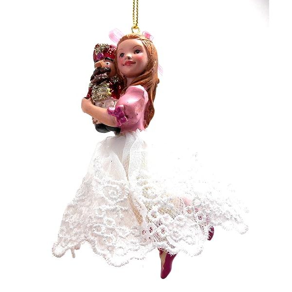 Kurt S. Adler The Nutcracker Suite Clara Girl Holding Nutcracker Christmas Ornament Decoration