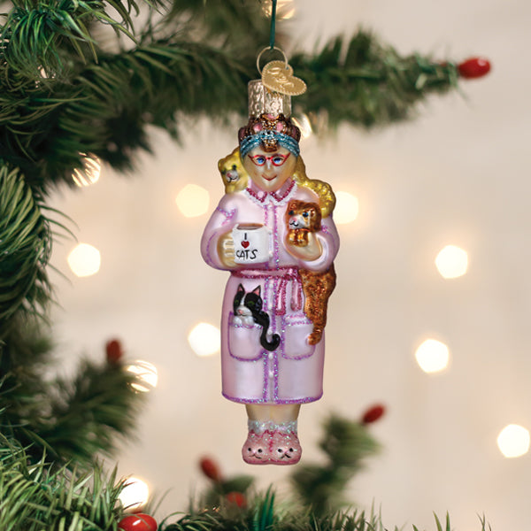 Old World Christmas - Cat Lady - 10251