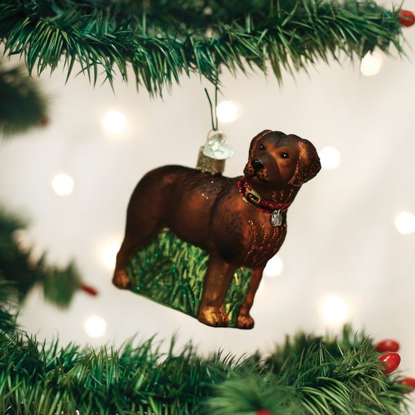 Old World Christmas - Standing Chocolate Lab - 12508