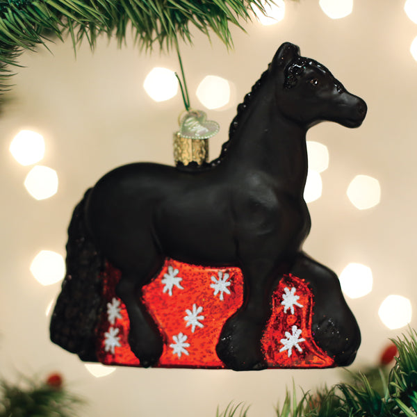 Old World Christmas - Ornaments Friesian Horse - 12589