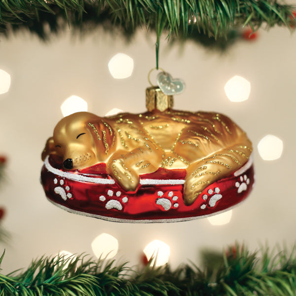 Old World Christmas - Sleepy Golden Retriever - 12594