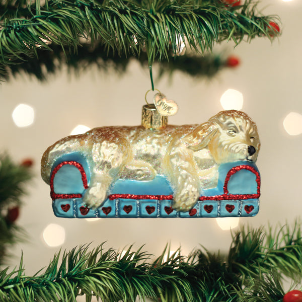 Old World Christmas - Sleepy Doodle Dog - 12596