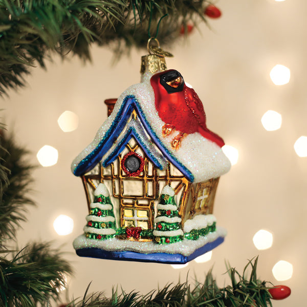 Old World Christmas - Cardinal Birdhouse - 16149