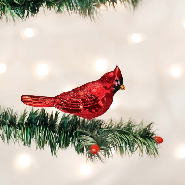Old World Christmas - Shiny Red Northern Cardinal - 18137