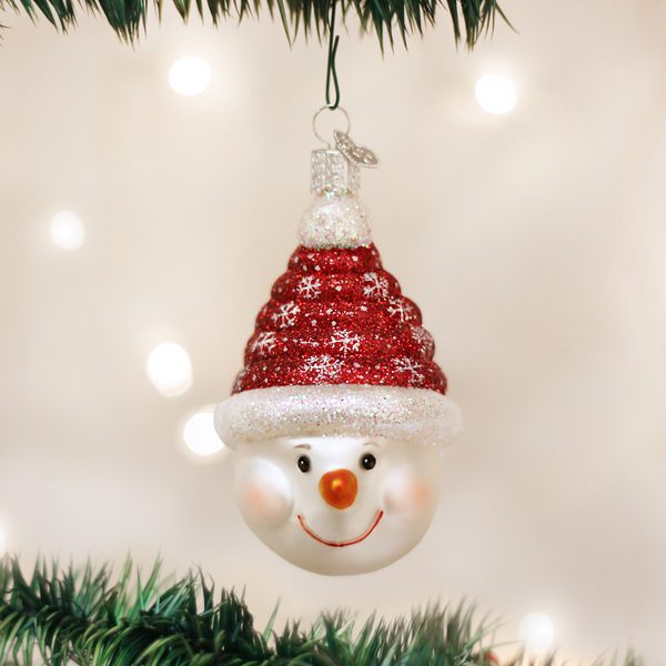 Old World Christmas - Glistening Candy Coil Snowman - 24100