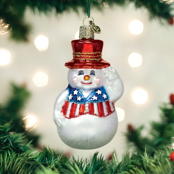 Old World Christmas - Patriotic Snowman - 24180