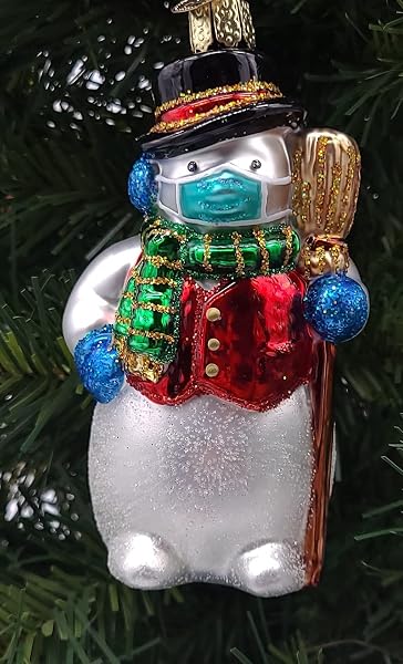 Old World Christmas - Ornaments Snowman with Face Mask - 24209