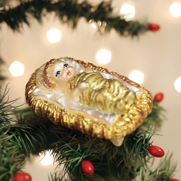 Old World Christmas - Baby Jesus In Manger - 24228