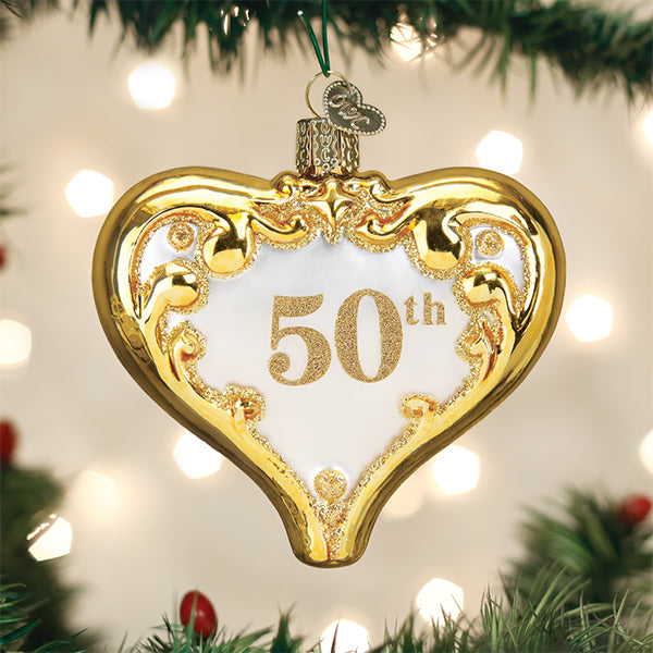 Old World Christmas - 50Th Anniversary Heart - 30056