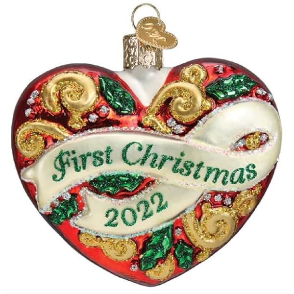 Old World Christmas - 2022 First Christmas Heart - 30062