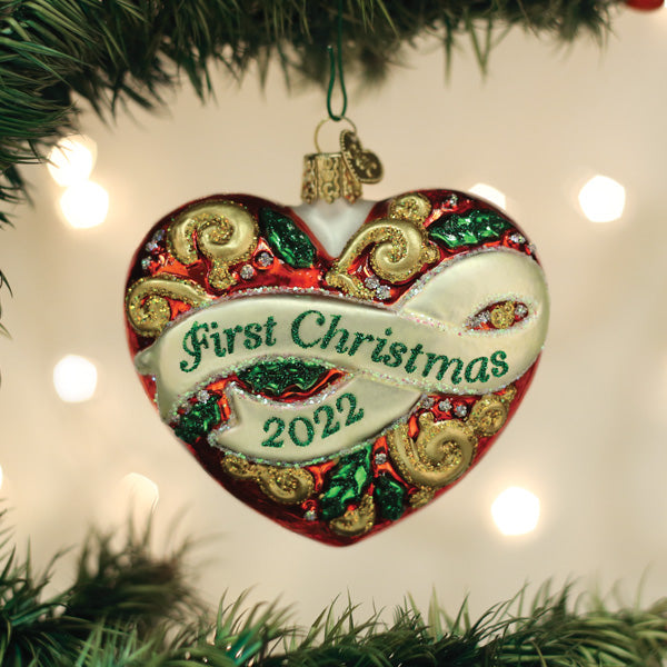 Old World Christmas - 2022 First Christmas Heart - 30062