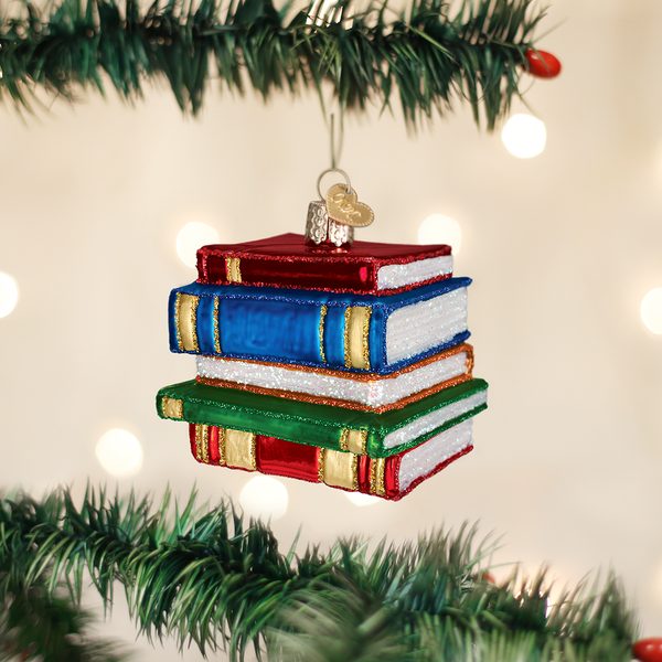 Old World Christmas - Stack Of Books - 32112