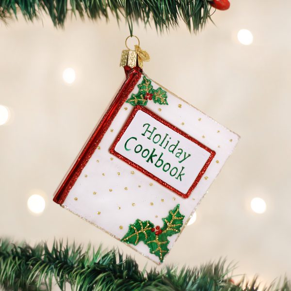 Old World Christmas Glass Blown Ornament with S-Hook and Gift Box, Kitchen Collection (Christmas Cookbook)