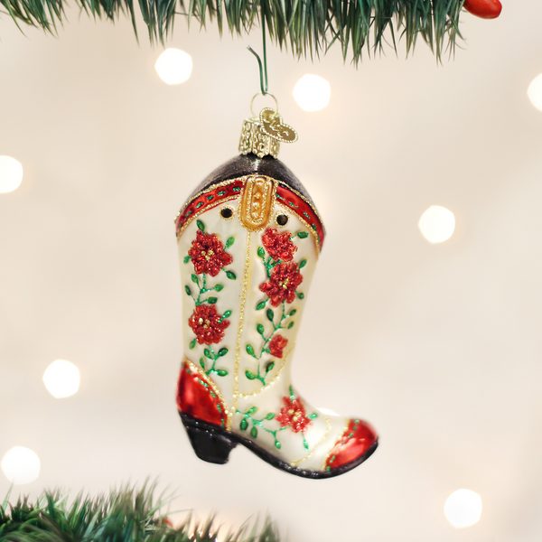 Old World Christmas - Christmas Cowgirl Boot - 32160