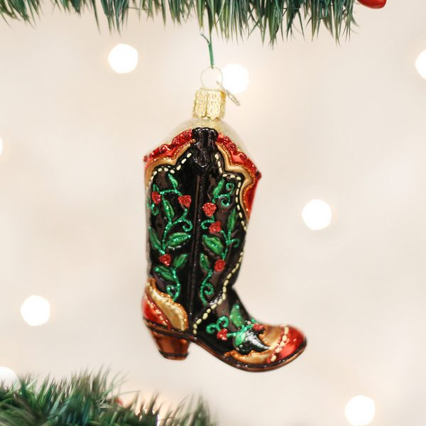 Old World Christmas - Berry Cowboy Boot - 32161