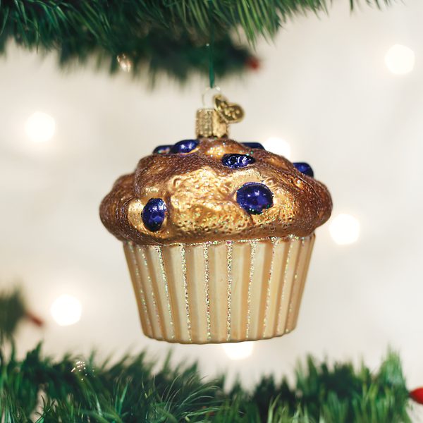 Old World Christmas - Mercks Old World Blueberry Muffin Food Glass Tree - 32263