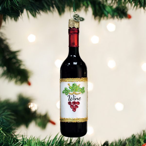 Old World Christmas - Red Wine Bottle - 32291